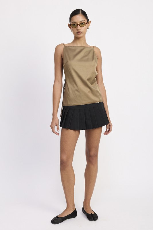 Open Back Spaghetti Strap Top - Premium from Tooksie - Just $42.99! Shop now at Tooksie