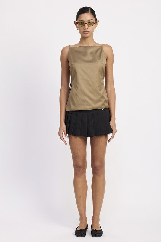 Open Back Spaghetti Strap Top - Premium from Tooksie - Just $42.99! Shop now at Tooksie
