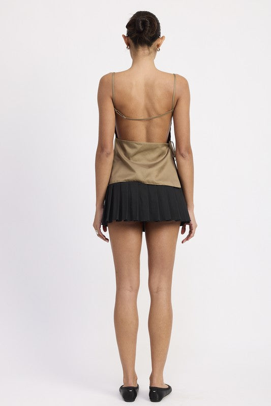 Open Back Spaghetti Strap Top - Premium from Tooksie - Just $42.99! Shop now at Tooksie