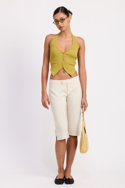 Tailored Mid Rise Capri Pants - Premium variable from Tooksie - Just $54.99! Shop now at Tooksie