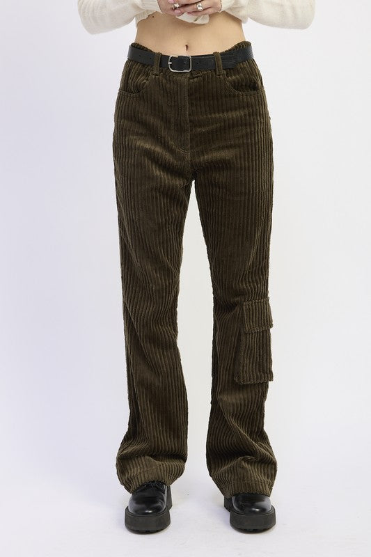 Wide Leg Corduroy Trousers - Premium variable from Tooksie - Just $74.99! Shop now at Tooksie