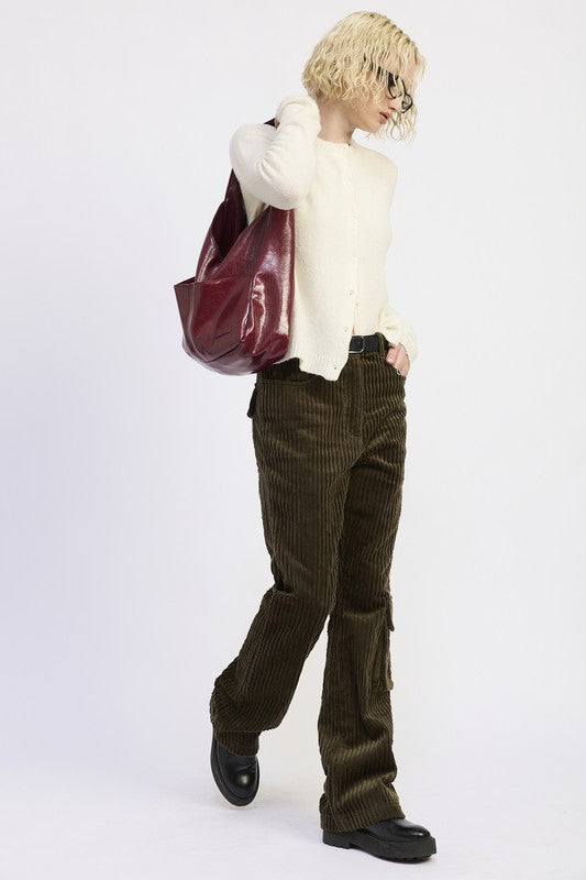Wide Leg Corduroy Trousers - Premium variable from Tooksie - Just $74.99! Shop now at Tooksie