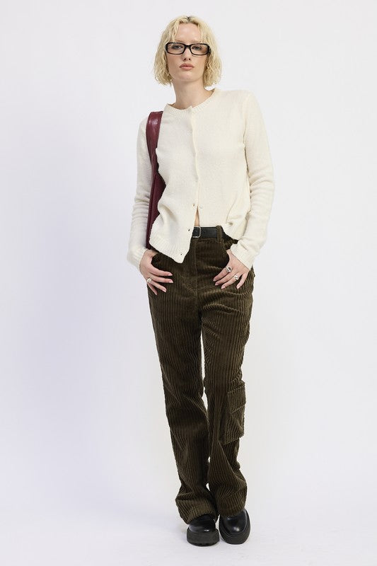 Wide Leg Corduroy Trousers - Premium variable from Tooksie - Just $74.99! Shop now at Tooksie