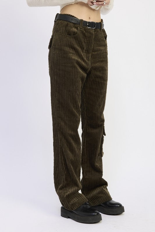 Wide Leg Corduroy Trousers - Premium variable from Tooksie - Just $74.99! Shop now at Tooksie