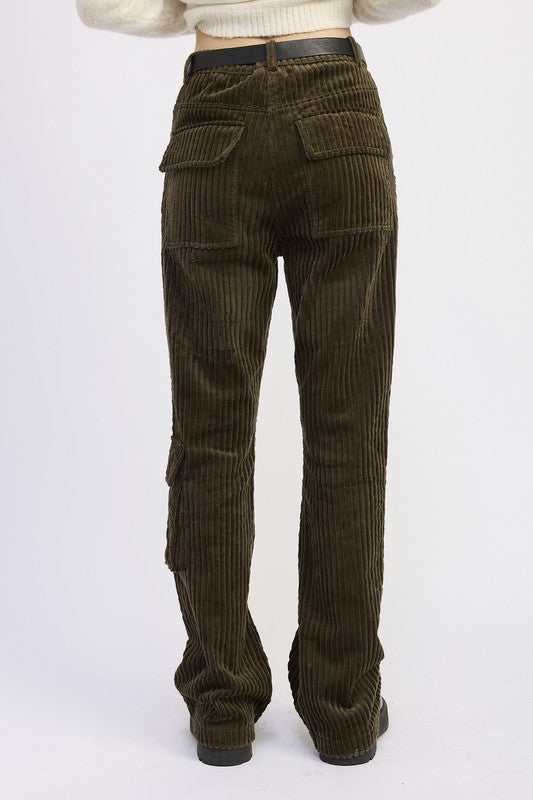 Wide Leg Corduroy Trousers - Premium variable from Tooksie - Just $74.99! Shop now at Tooksie
