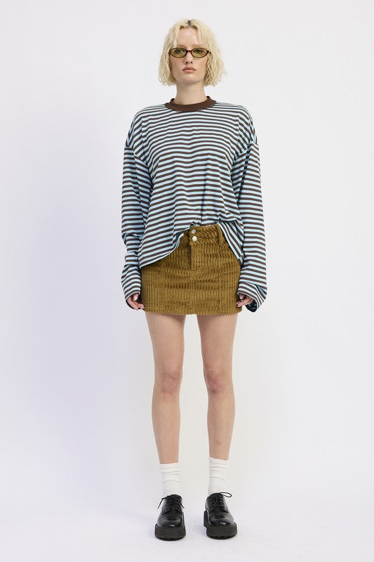 Curduroy Mini Skirt - Premium variable from Tooksie - Just $52.99! Shop now at Tooksie