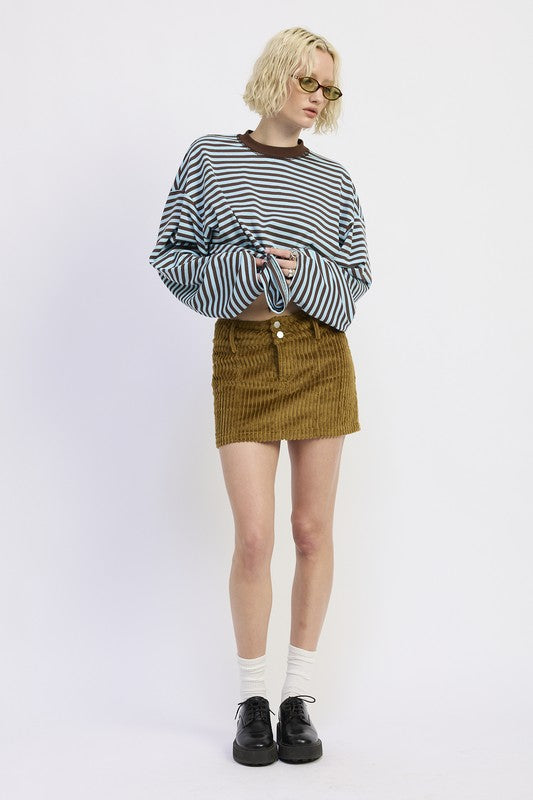 Curduroy Mini Skirt - Premium variable from Tooksie - Just $52.99! Shop now at Tooksie