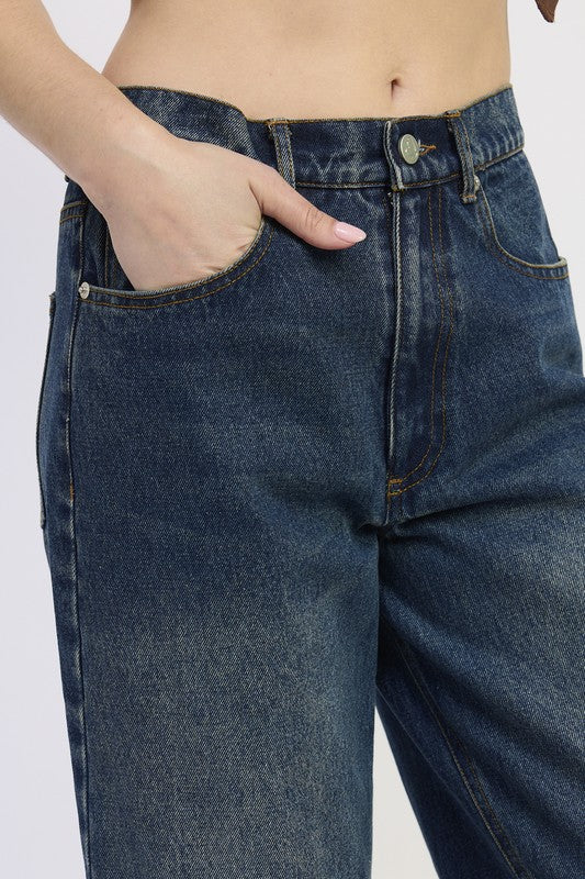 Wide Leg Jeans - Premium variable from Tooksie - Just $80.99! Shop now at Tooksie