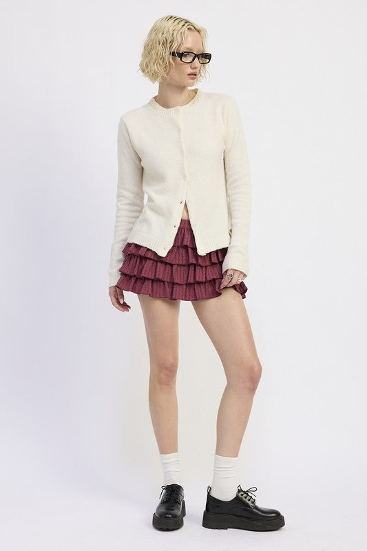 Fitted Button Up Cardigan - Premium variable from Tooksie - Just $48.99! Shop now at Tooksie