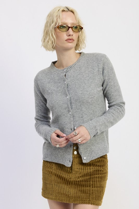 Fitted Button Up Cardigan - Premium variable from Tooksie - Just $48.99! Shop now at Tooksie
