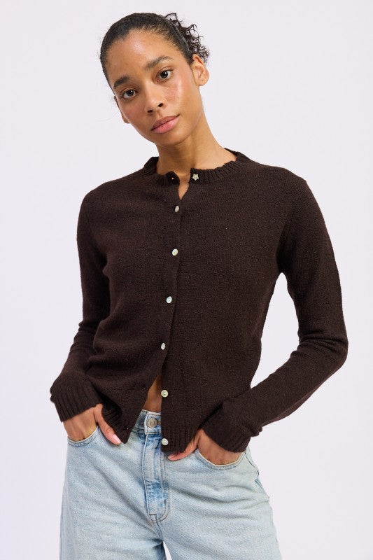 Fitted Button Up Cardigan - Premium variable from Tooksie - Just $48.99! Shop now at Tooksie