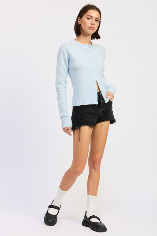 Fitted Button Up Cardigan - Premium variable from Tooksie - Just $48.99! Shop now at Tooksie