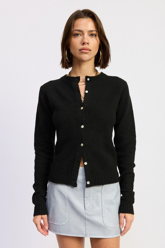 Fitted Button Up Cardigan - Premium variable from Tooksie - Just $48.99! Shop now at Tooksie