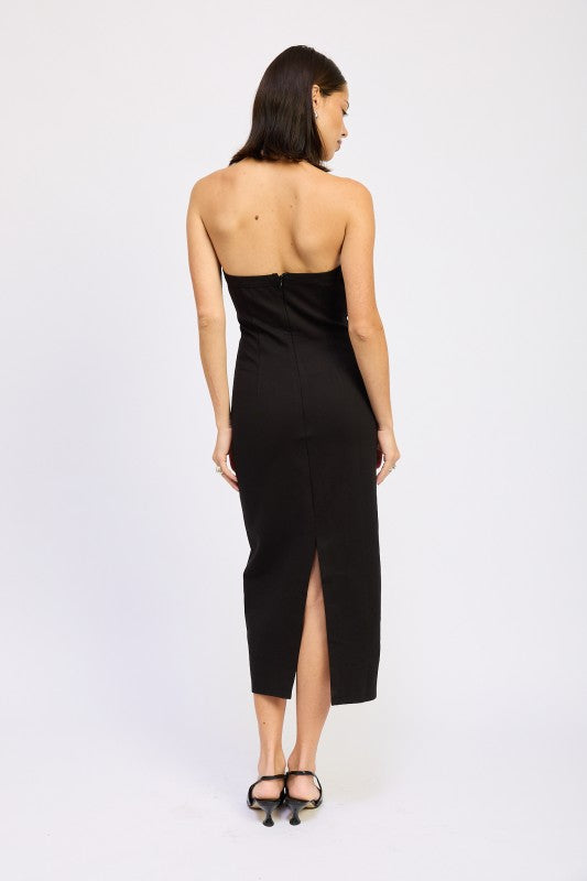 Halter Midi Dress - Premium variable from Tooksie - Just $61.99! Shop now at Tooksie