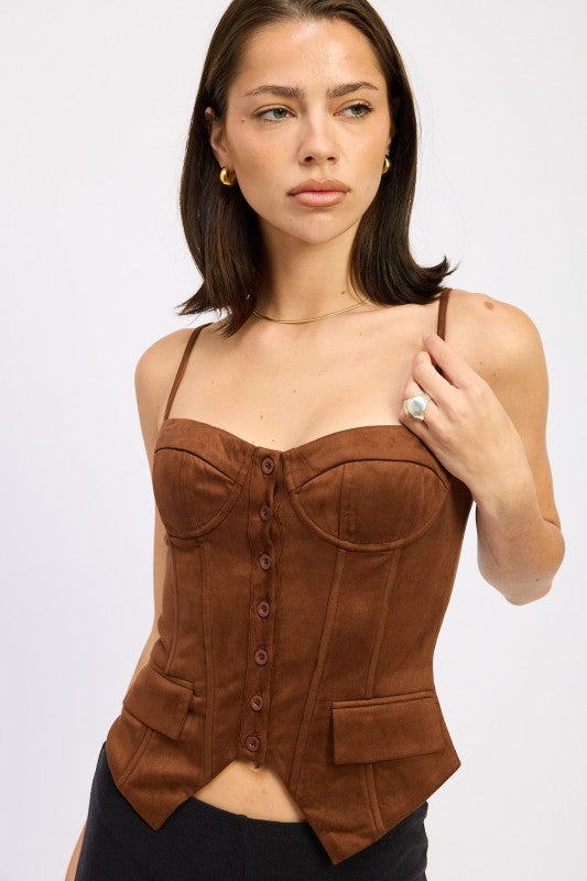 Back Lace Up Bustier Top - Premium variable from Tooksie - Just $57.99! Shop now at Tooksie