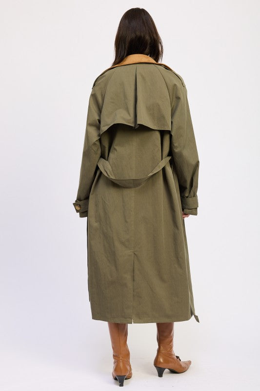 Double Breasted Trench Coat - Premium variable from Tooksie - Just $120.99! Shop now at Tooksie