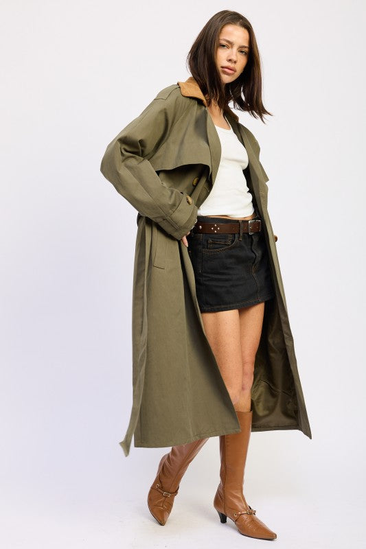 Double Breasted Trench Coat - Premium variable from Tooksie - Just $120.99! Shop now at Tooksie