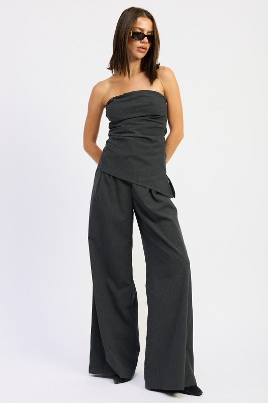 Asymmetrical Bustier. Tube Top - Premium variable from Tooksie - Just $50.99! Shop now at Tooksie