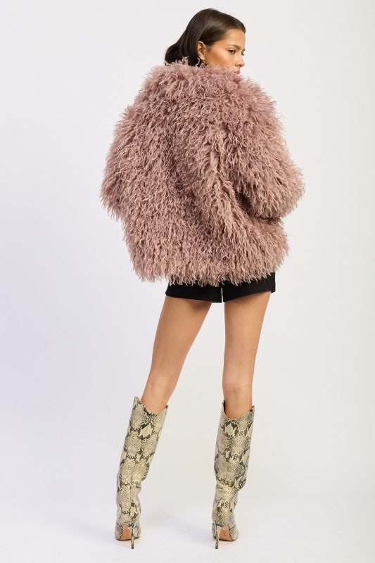 Shaggy Faux Fur Jacket - Premium variable from Tooksie - Just $124.99! Shop now at Tooksie