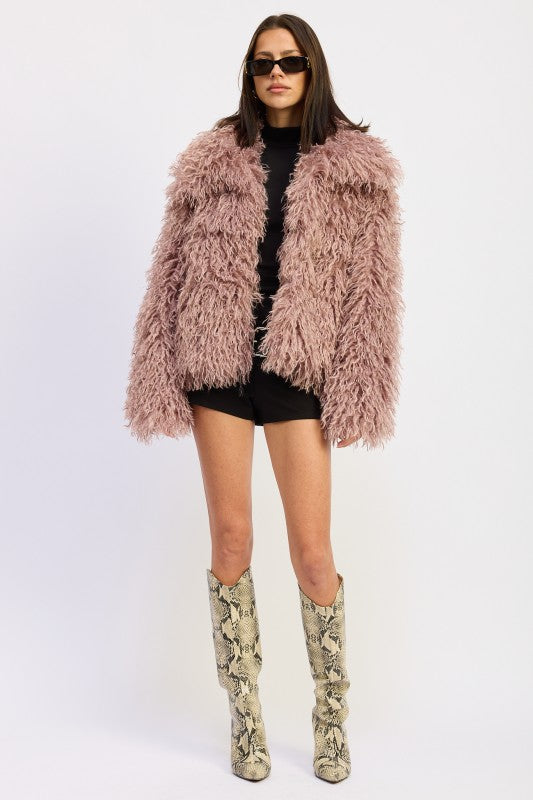 Shaggy Faux Fur Jacket - Premium variable from Tooksie - Just $124.99! Shop now at Tooksie