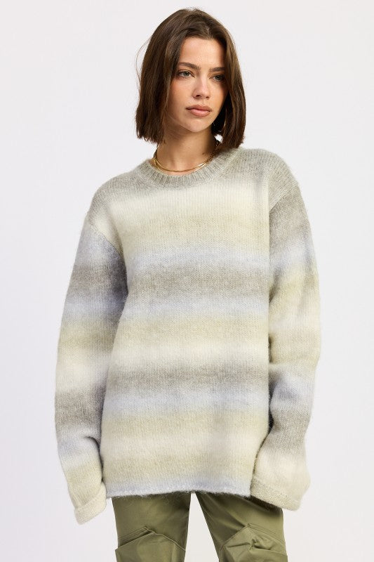 Ombre Striped Sweater - Premium variable from Tooksie - Just $63.99! Shop now at Tooksie