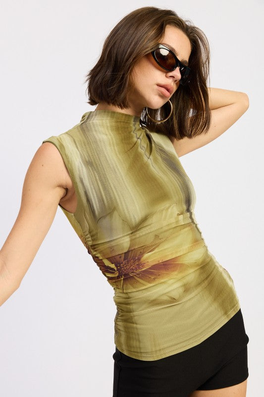 Mock Neck Mesh Top - Premium variable from Tooksie - Just $41.99! Shop now at Tooksie