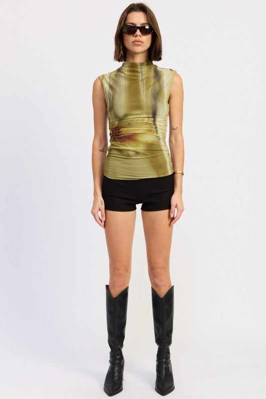 Mock Neck Mesh Top - Premium variable from Tooksie - Just $41.99! Shop now at Tooksie