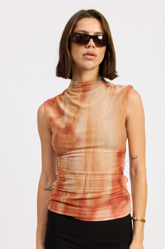 Mock Neck Mesh Top - Premium variable from Tooksie - Just $41.99! Shop now at Tooksie