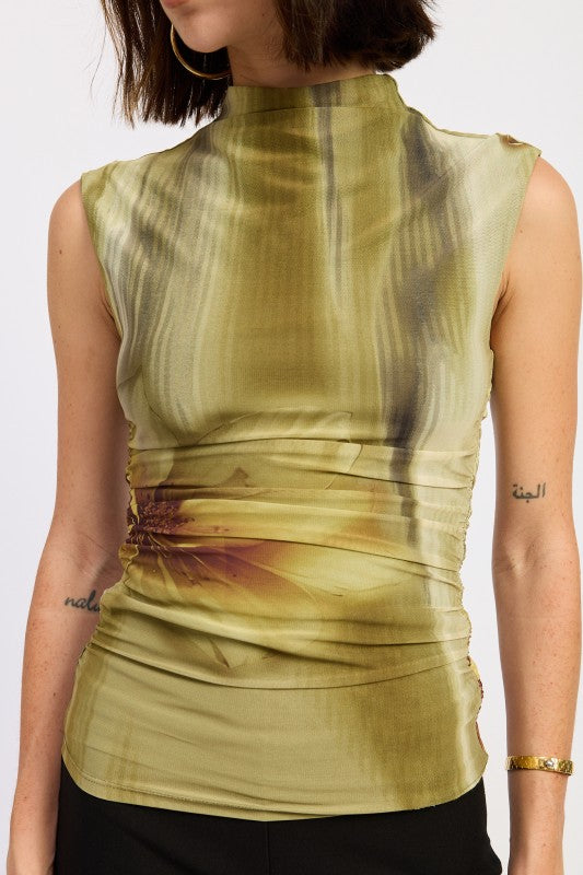 Mock Neck Mesh Top - Premium variable from Tooksie - Just $41.99! Shop now at Tooksie