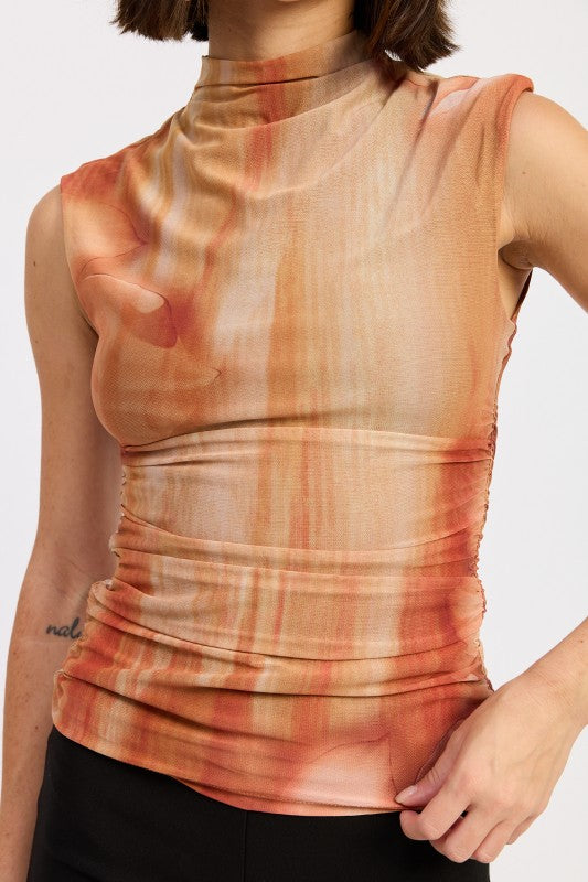 Mock Neck Mesh Top - Premium variable from Tooksie - Just $41.99! Shop now at Tooksie