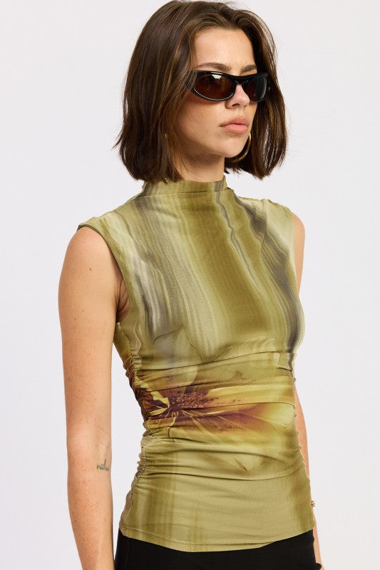 Mock Neck Mesh Top - Premium variable from Tooksie - Just $41.99! Shop now at Tooksie