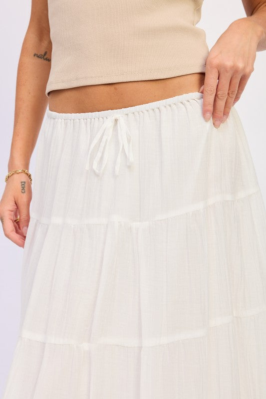 Tiered Maxi Skirt - Premium variable from Tooksie - Just $67.99! Shop now at Tooksie