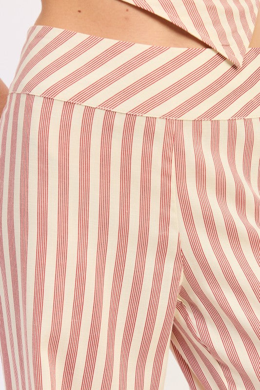 High Waisted Pinstripe Trousers - Premium variable from Tooksie - Just $57.99! Shop now at Tooksie