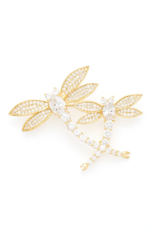 Double Dragonfly Brooch - Premium simple from Tooksie - Just $25.99! Shop now at Tooksie