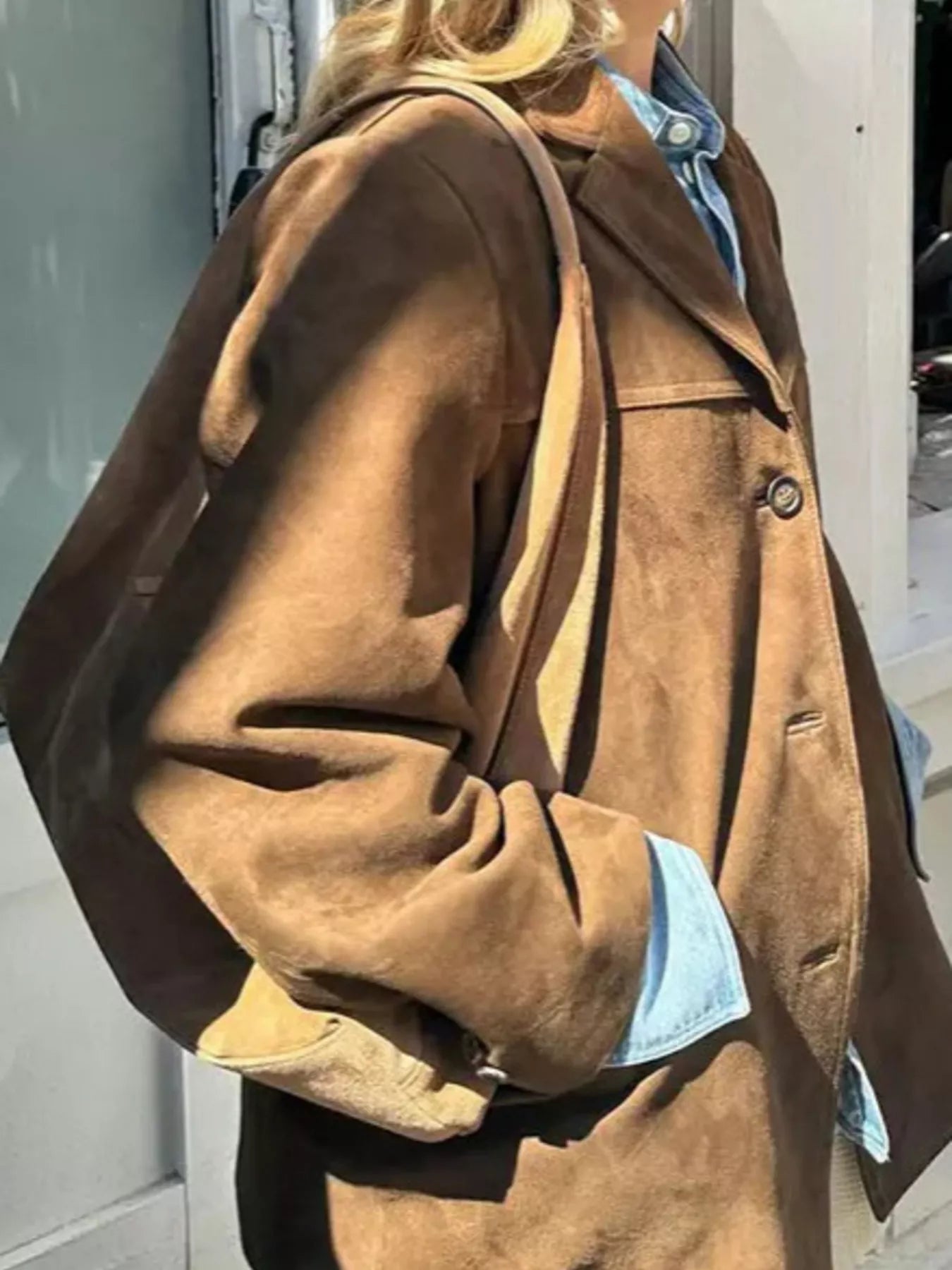 Classic Faux Suede Blazer Jacket - Premium variable from Tooksie - Just $61.99! Shop now at Tooksie