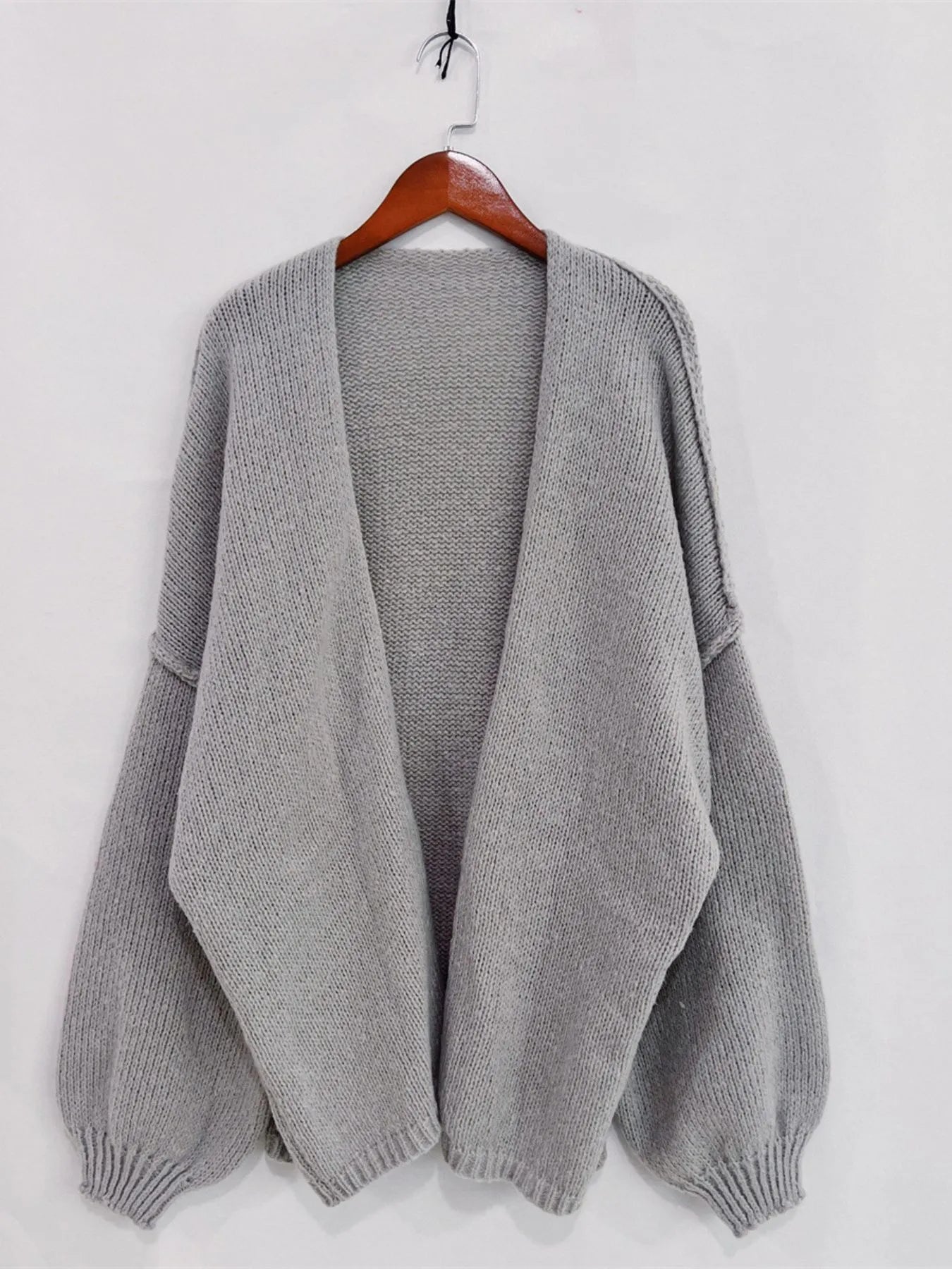 Open Front Dropped Shoulder Cardigan - Premium variable from Tooksie - Just $44.99! Shop now at Tooksie