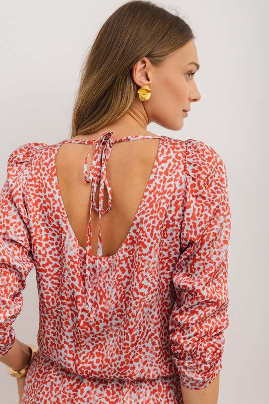 Red Leopard Print Mini Dress - Premium variable from Tooksie - Just $53.99! Shop now at Tooksie