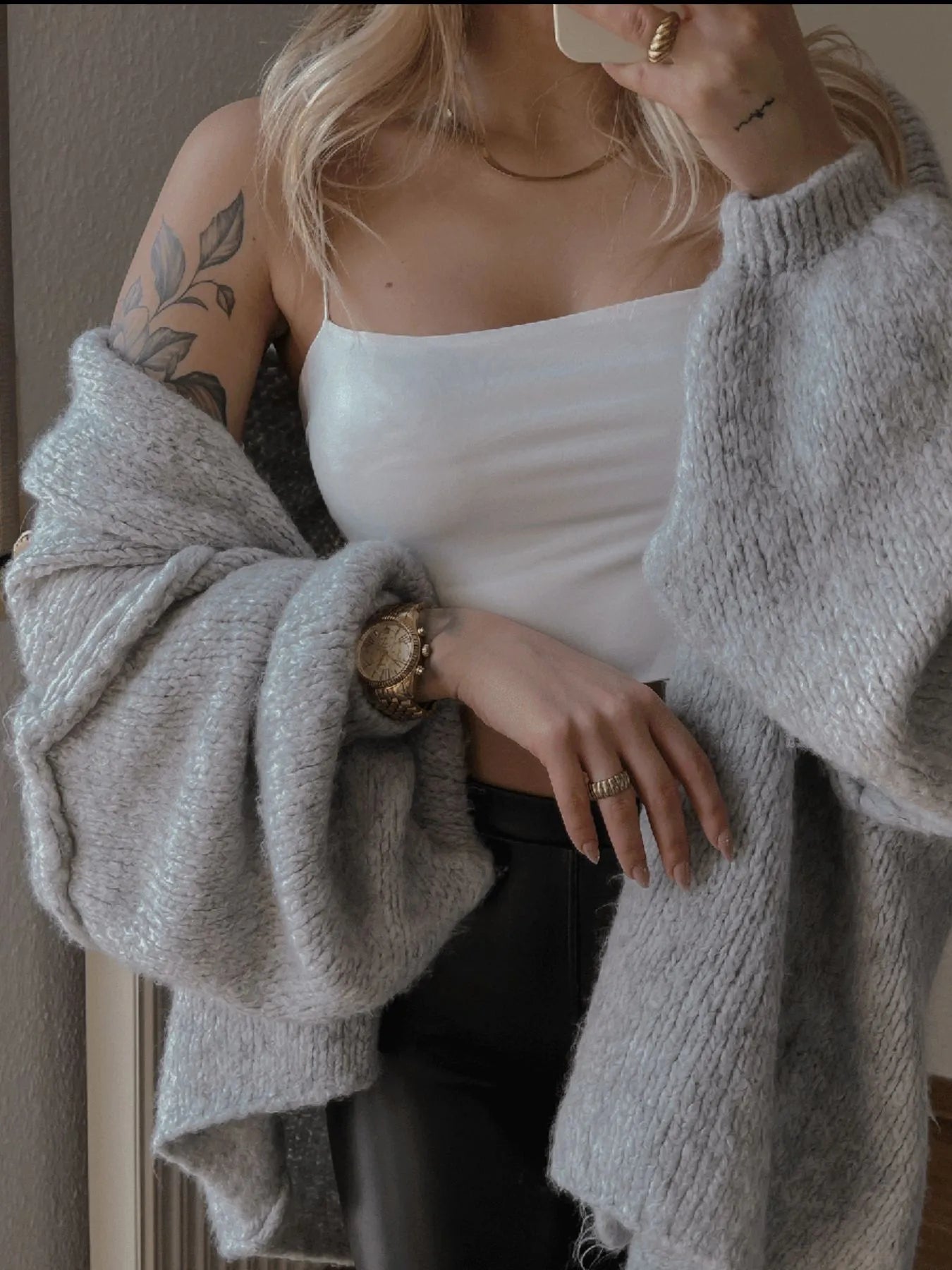 Open Front Dropped Shoulder Cardigan - Premium variable from Tooksie - Just $44.99! Shop now at Tooksie