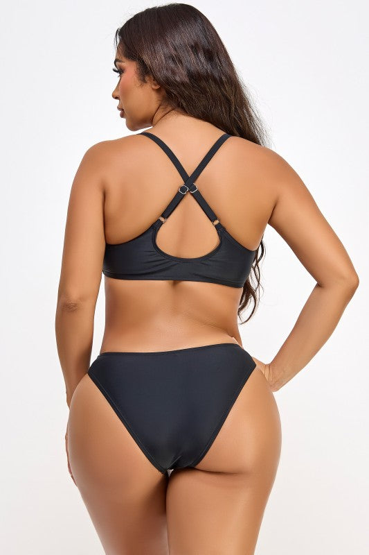 Front Tie Bikini - Premium variable from Tooksie - Just $35.99! Shop now at Tooksie