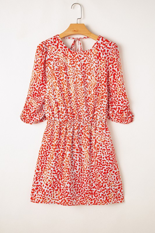 Red Leopard Print Mini Dress - Premium  from Tooksie - Just $53.99! Shop now at Tooksie