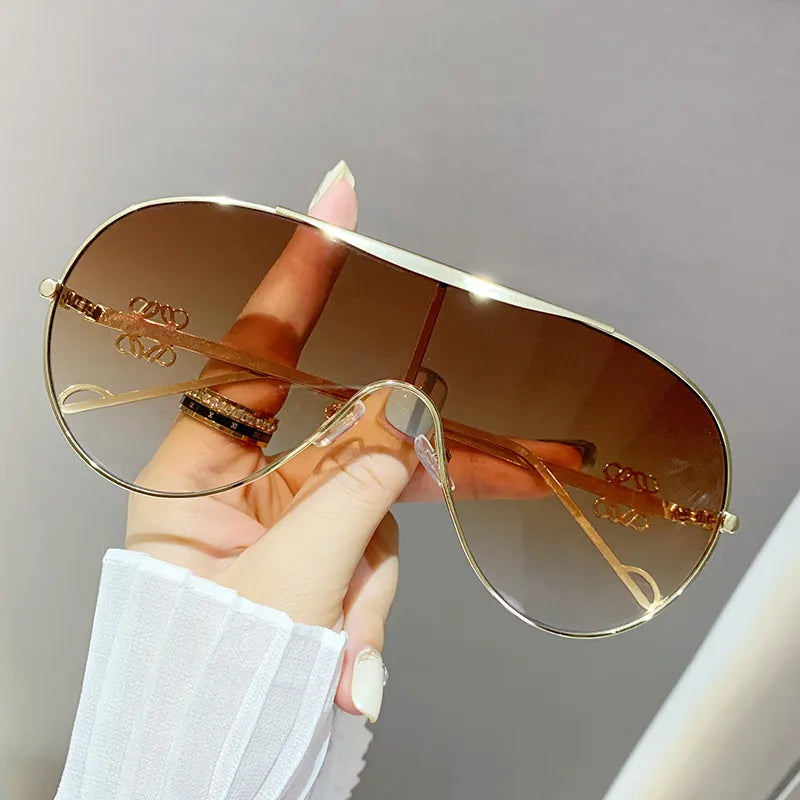 Gradient Oversize Aviator Sunglasses - Premium variable from Tooksie - Just $17.99! Shop now at Tooksie