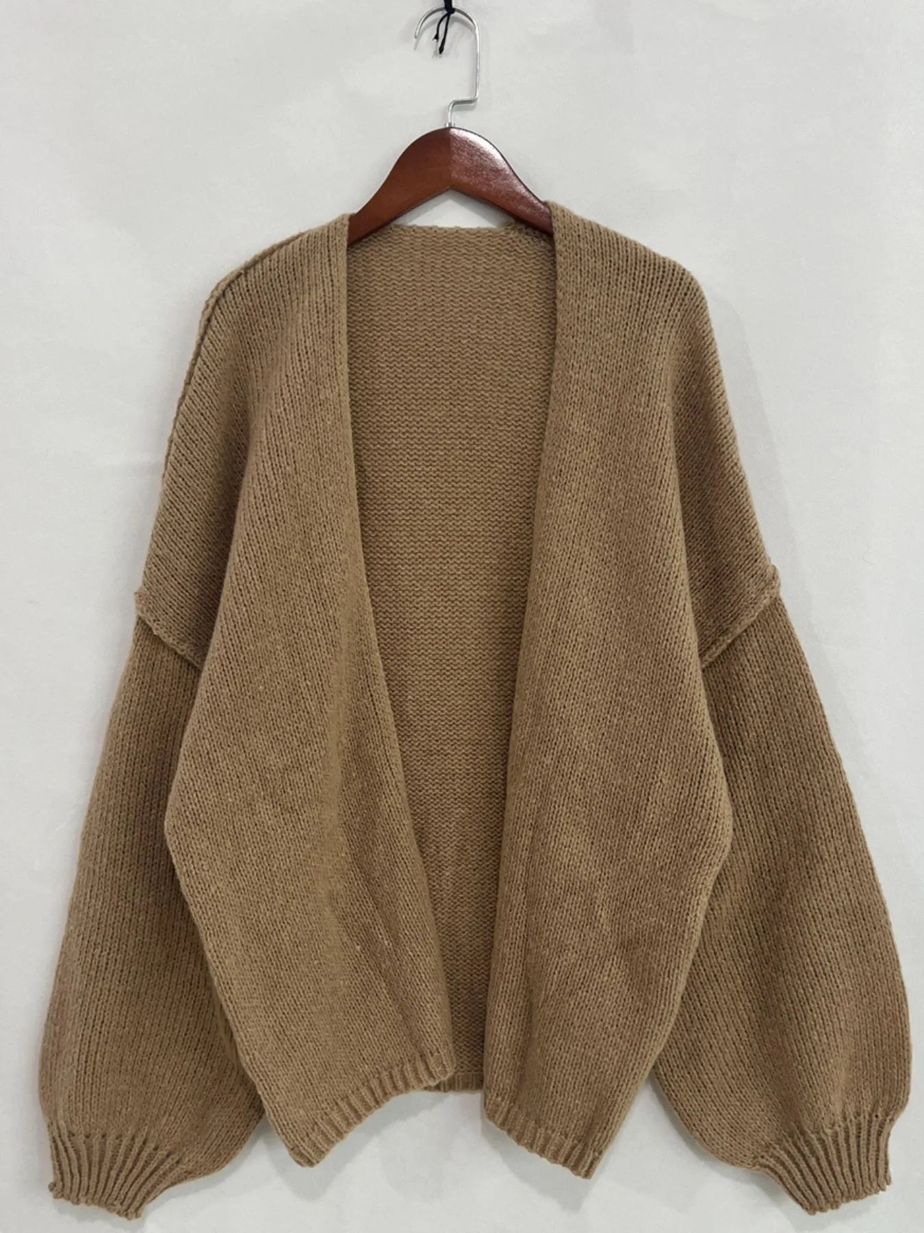Open Front Dropped Shoulder Cardigan - Premium variable from Tooksie - Just $44.99! Shop now at Tooksie