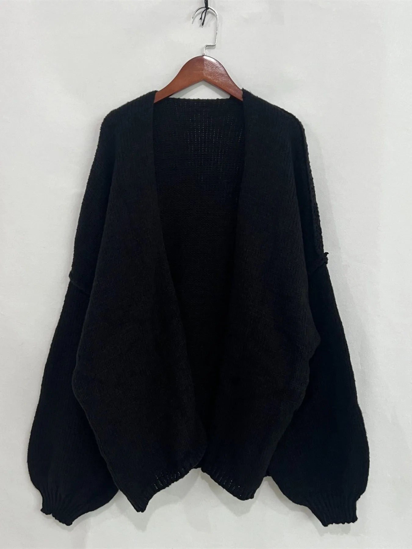 Open Front Dropped Shoulder Cardigan - Premium variable from Tooksie - Just $44.99! Shop now at Tooksie