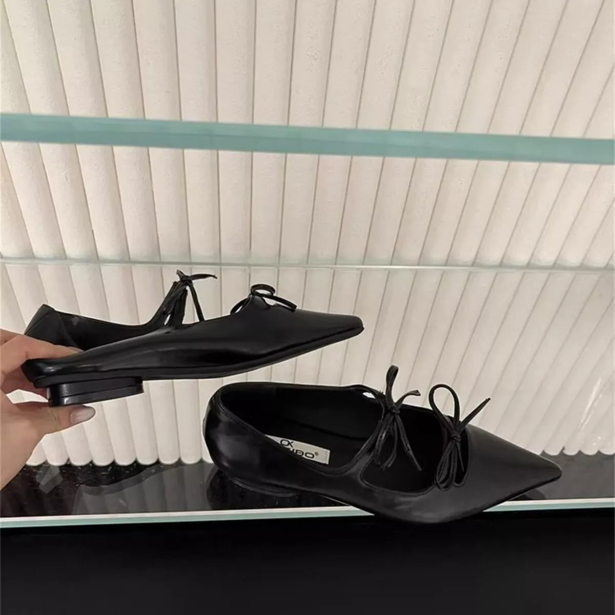 Bow Pointed Toe Flats - Premium variable from Tooksie - Just $62.99! Shop now at Tooksie