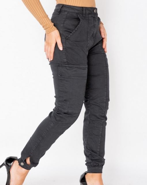 Charcoal Cargo Jeans - Premium variable from Tooksie - Just $39.99! Shop now at Tooksie