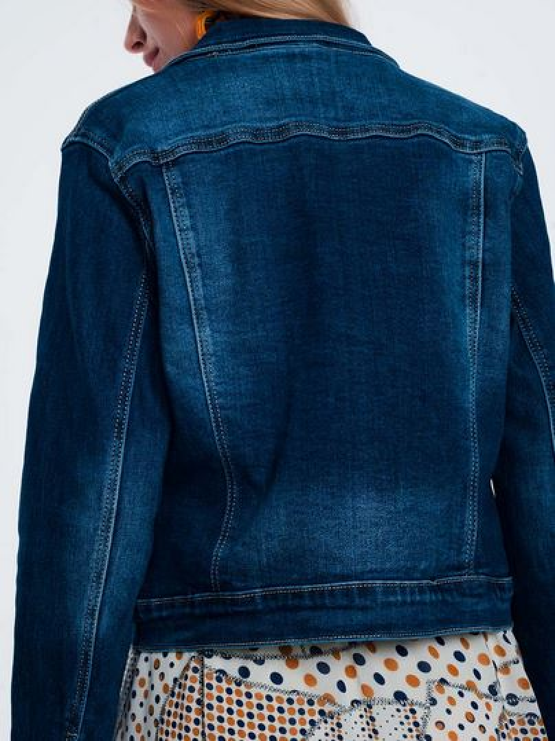 Mid Wash Denim Jacket - Premium variation from Tooksie - Just $44.99! Shop now at Tooksie