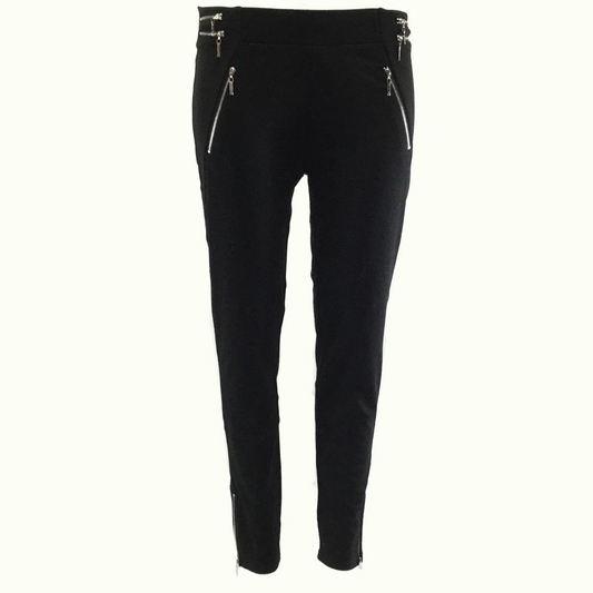 Black Zipped Leggings - Premium variable from Tooksie - Just $19.99! Shop now at Tooksie