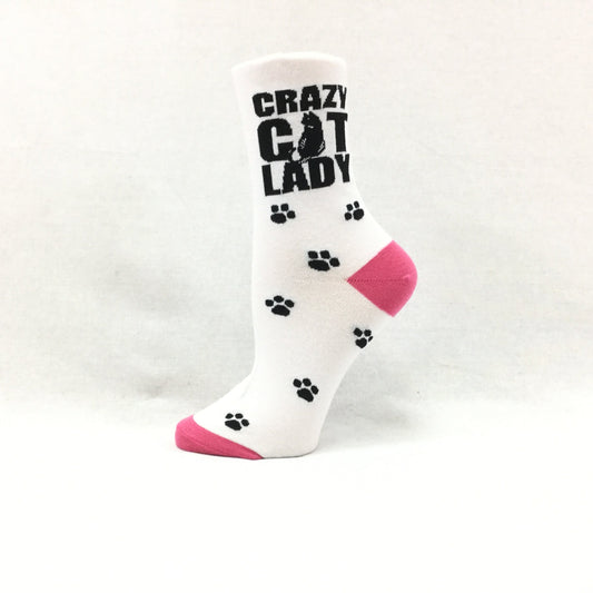 Crazy Cat Lady Crew Socks - Premium simple from Tooksie - Just $7.99! Shop now at Tooksie