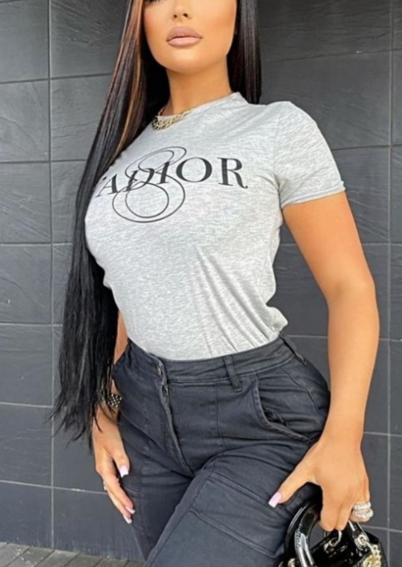 Gray Graphic Tee - Premium variable from Tooksie - Just $16.99! Shop now at Tooksie