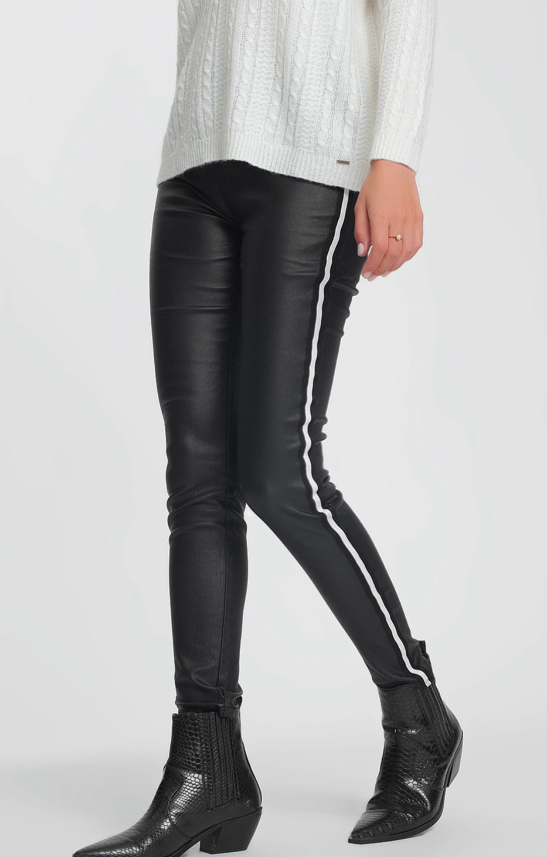 Black Faux Leather Leggings - Premium variable from Tooksie - Just $41.99! Shop now at Tooksie